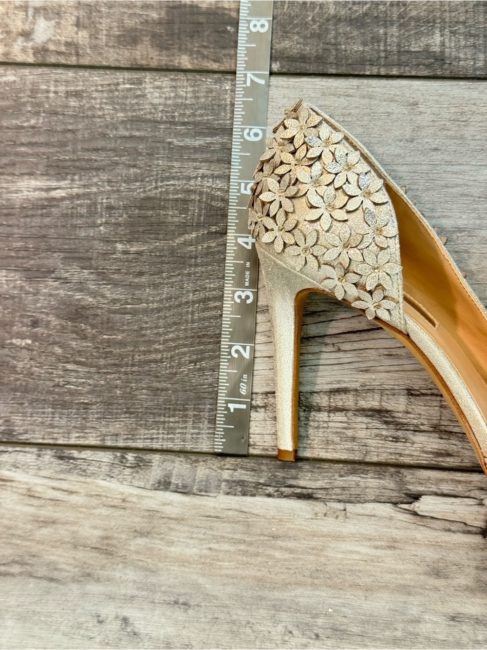 INC International Concepts Silver Floral Appliqué Pointed-Toe Heels - Picture 16 of 16